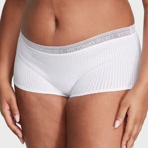 Victoria Secret Logo Cotton Lace Waist Boy short Panty
